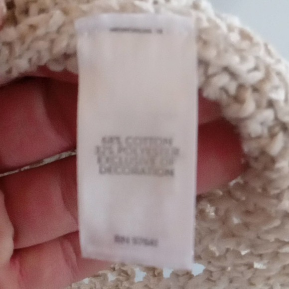 Crochet Sweater Boho Fringe Sweater J JILL Swim Cover w/ hood - Picture 6 of 7